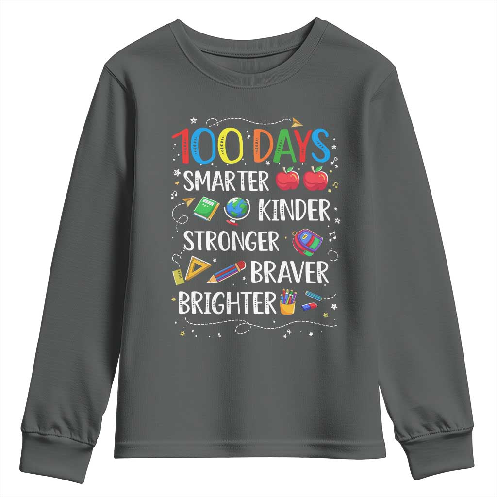Happy 100 Days of School Youth Sweatshirt 100th Day Kids Boys Girls Teachers Pupils