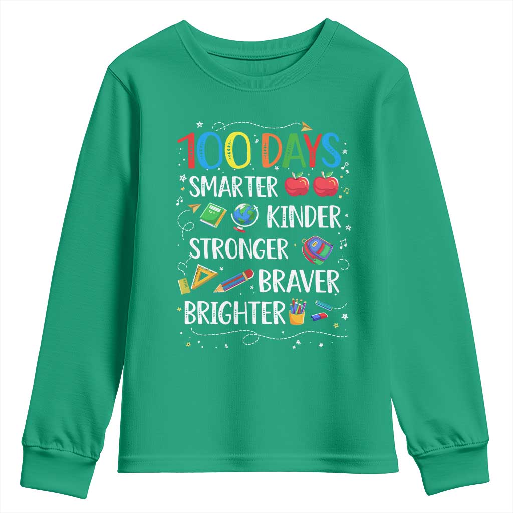 Happy 100 Days of School Youth Sweatshirt 100th Day Kids Boys Girls Teachers Pupils