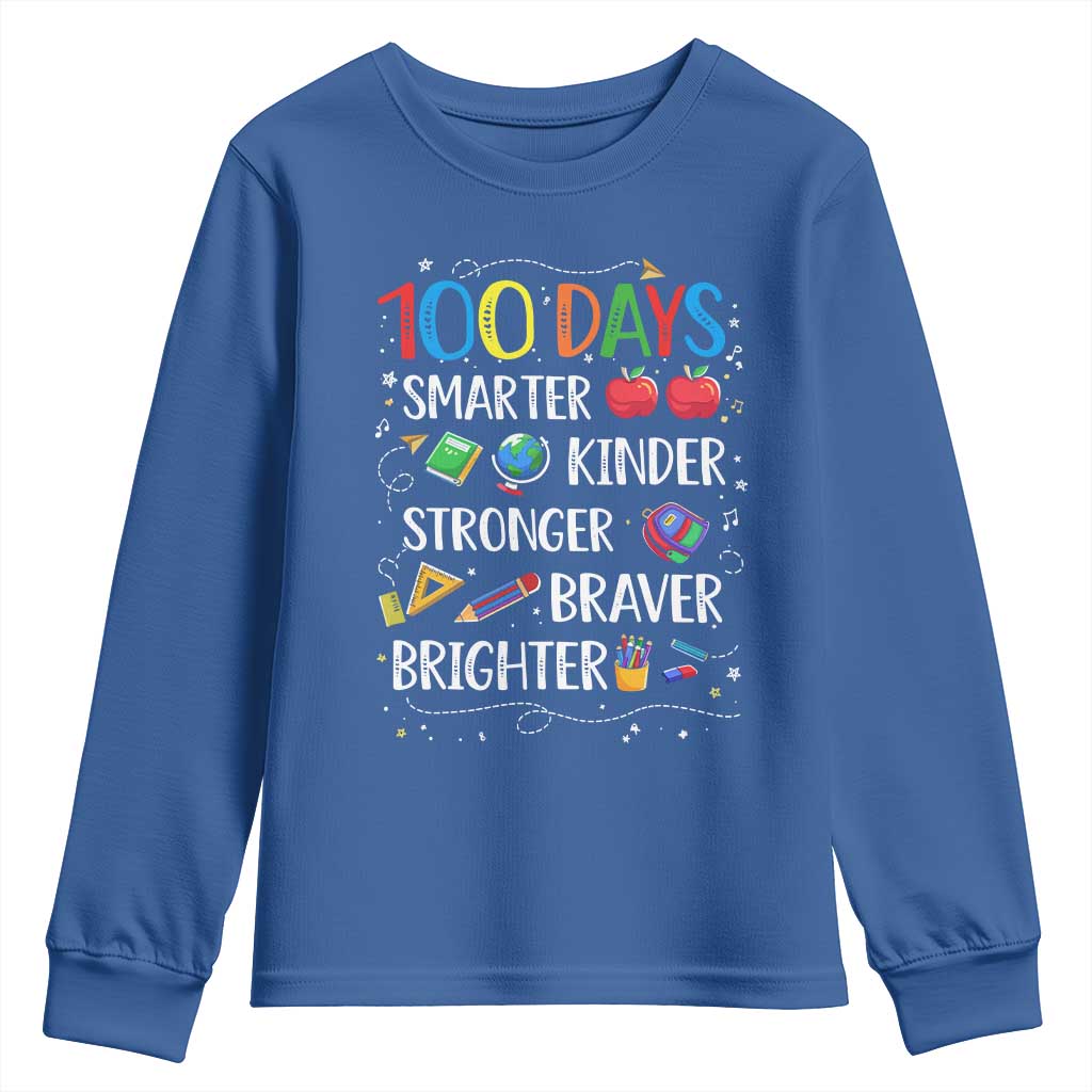 Happy 100 Days of School Youth Sweatshirt 100th Day Kids Boys Girls Teachers Pupils