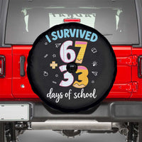 100 Days Of School 67 Funny Six Seven Meme Spare Tire Cover