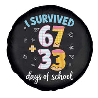 100 Days Of School 67 Funny Six Seven Meme Spare Tire Cover