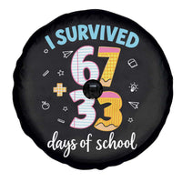 100 Days Of School 67 Funny Six Seven Meme Spare Tire Cover