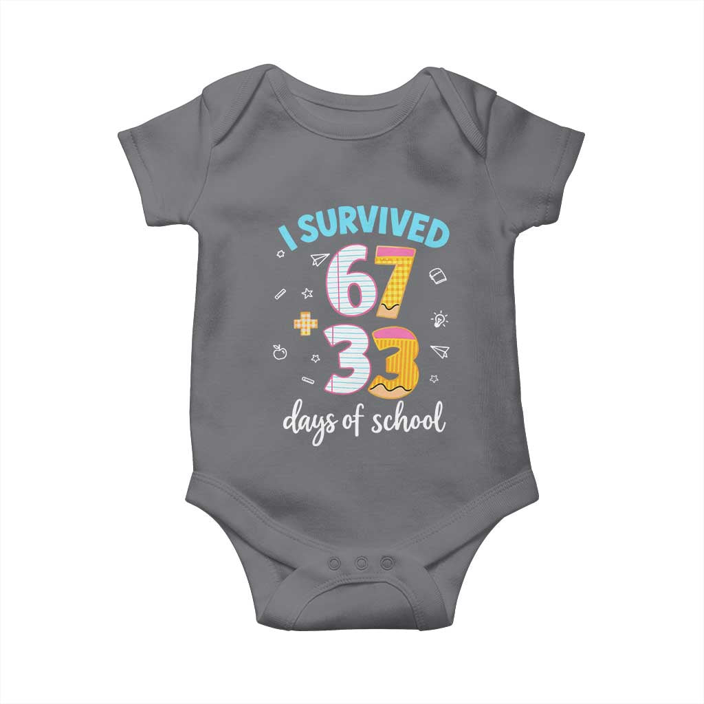 100 Days Of School 67 Funny Six Seven Meme Baby Onesie
