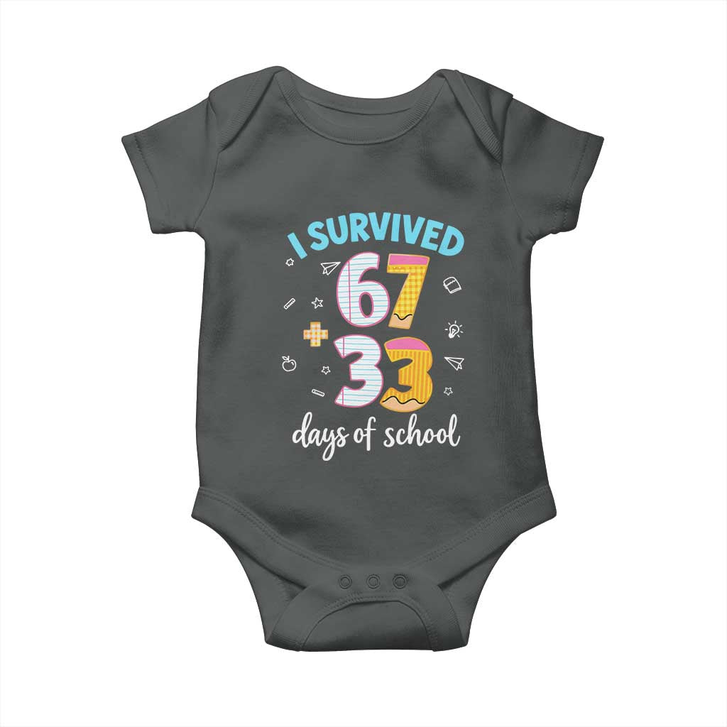 100 Days Of School 67 Funny Six Seven Meme Baby Onesie