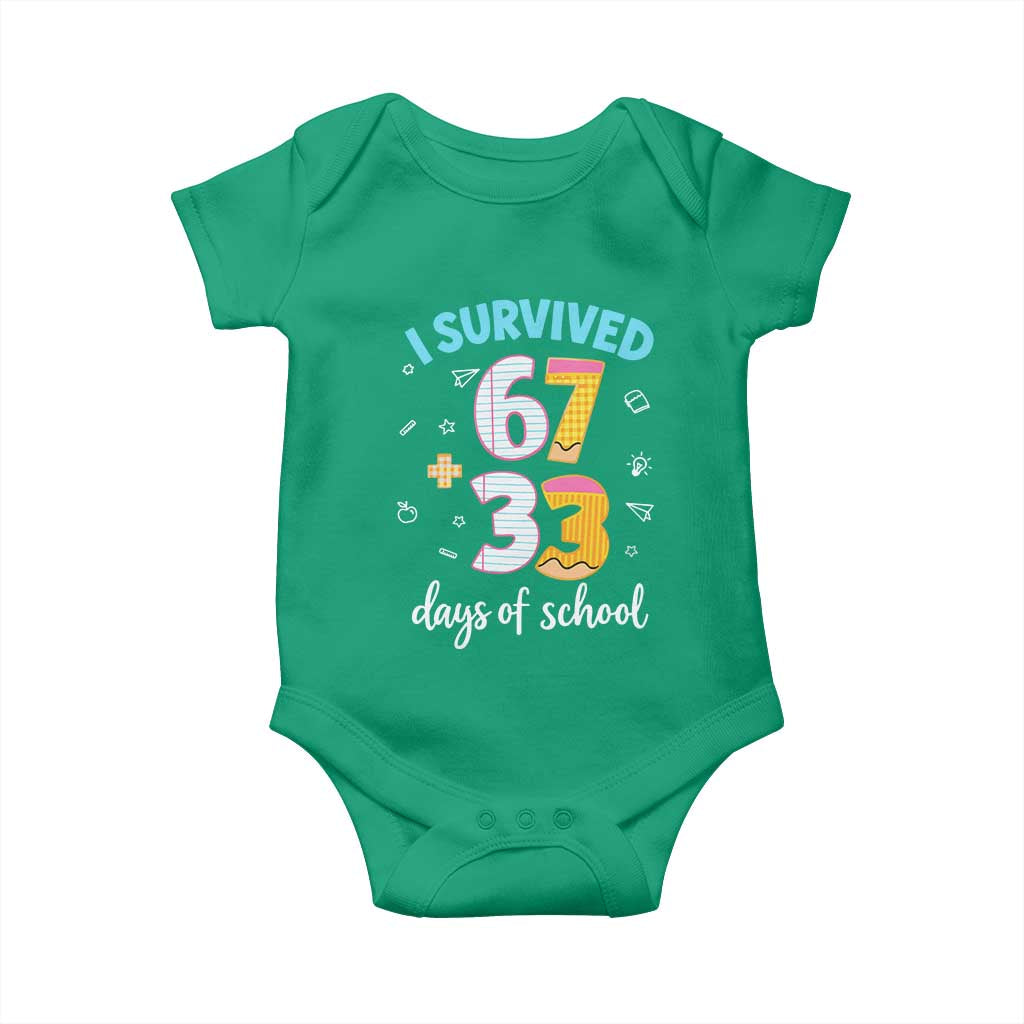 100 Days Of School 67 Funny Six Seven Meme Baby Onesie
