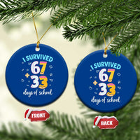 100 Days Of School 67 Funny Six Seven Meme Ceramic Ornament