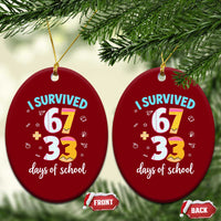 100 Days Of School 67 Funny Six Seven Meme Ceramic Ornament