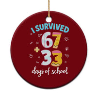100 Days Of School 67 Funny Six Seven Meme Ceramic Ornament