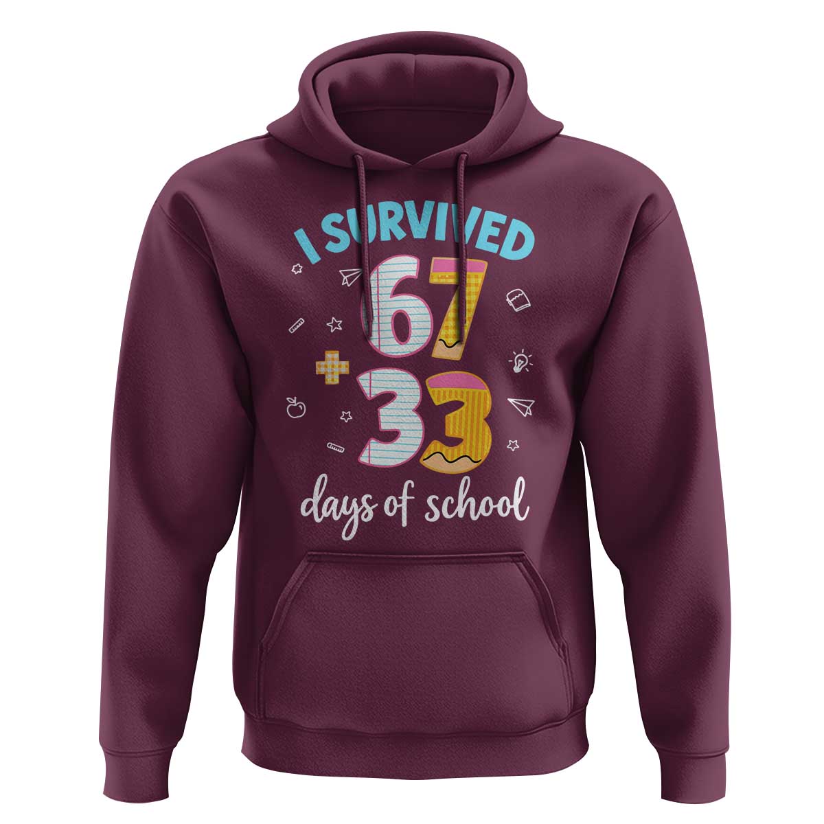 100 Days Of School 67 Funny Six Seven Meme Hoodie