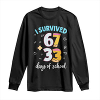 100 Days Of School 67 Funny Six Seven Meme Long Sleeve Shirt