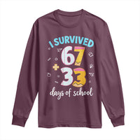 100 Days Of School 67 Funny Six Seven Meme Long Sleeve Shirt