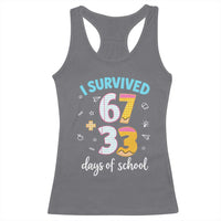 100 Days Of School 67 Funny Six Seven Meme Racerback Tank Top