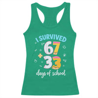 100 Days Of School 67 Funny Six Seven Meme Racerback Tank Top