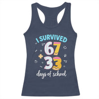 100 Days Of School 67 Funny Six Seven Meme Racerback Tank Top