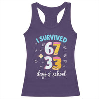 100 Days Of School 67 Funny Six Seven Meme Racerback Tank Top