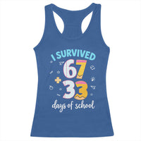 100 Days Of School 67 Funny Six Seven Meme Racerback Tank Top