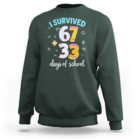 100 Days Of School 67 Funny Six Seven Meme Sweatshirt