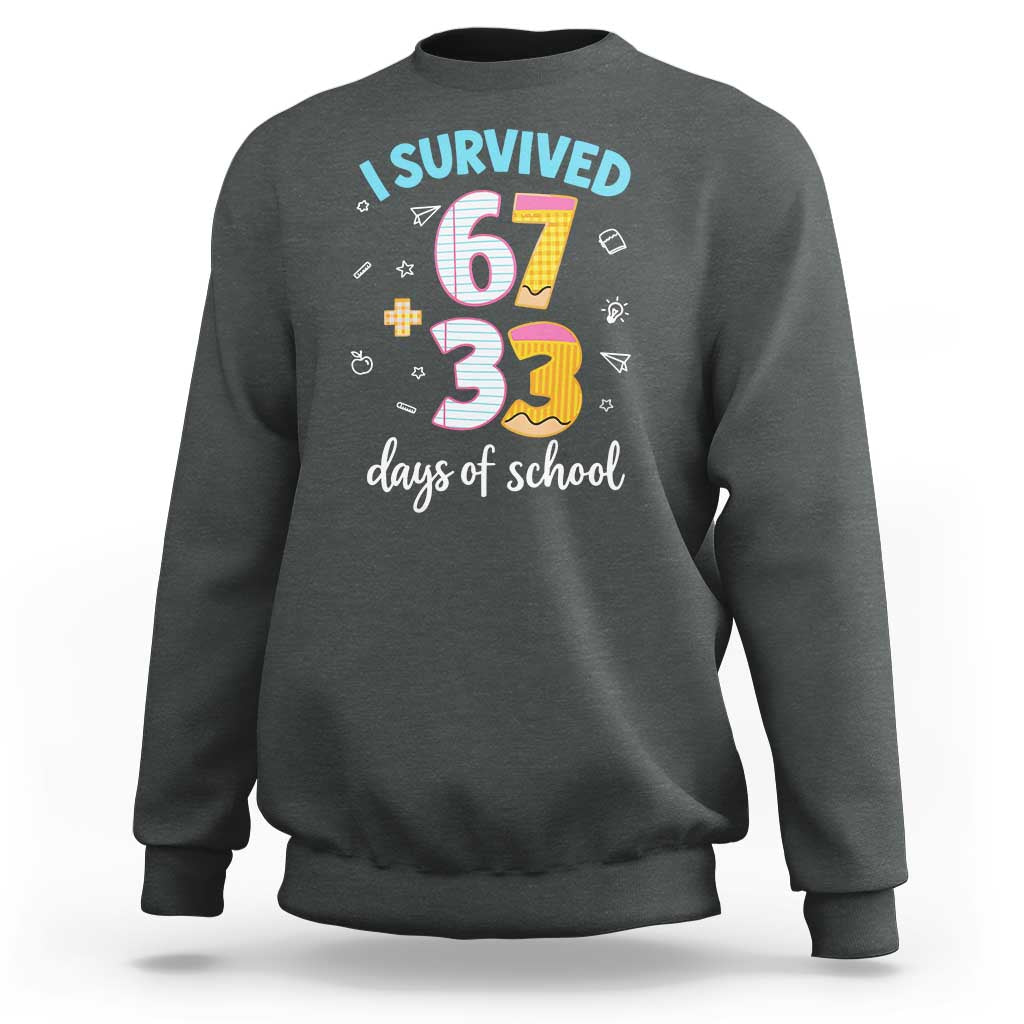 100 Days Of School 67 Funny Six Seven Meme Sweatshirt