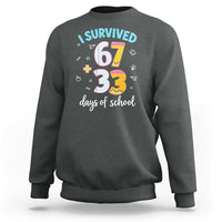 100 Days Of School 67 Funny Six Seven Meme Sweatshirt