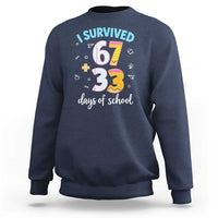 100 Days Of School 67 Funny Six Seven Meme Sweatshirt