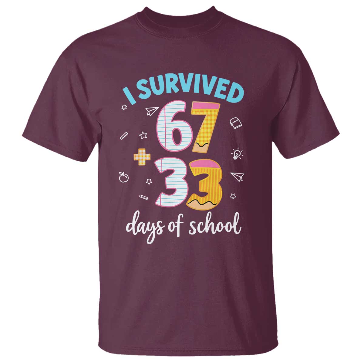 100 Days Of School 67 Funny Six Seven Meme T Shirt