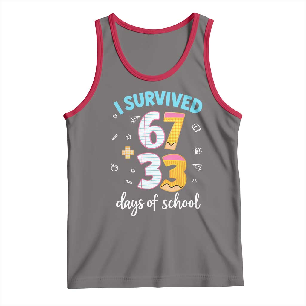 100 Days Of School 67 Funny Six Seven Meme Tank Top