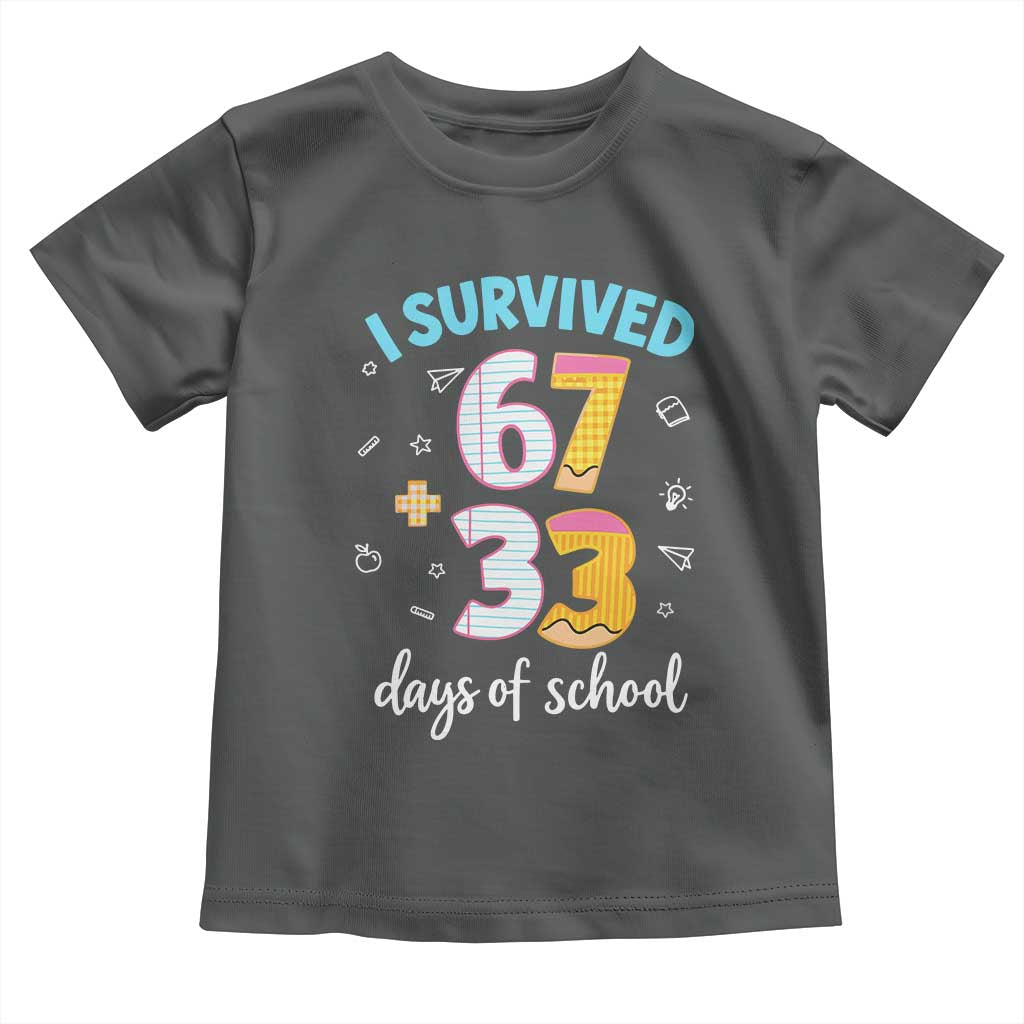 100 Days Of School 67 Funny Six Seven Meme Toddler T Shirt