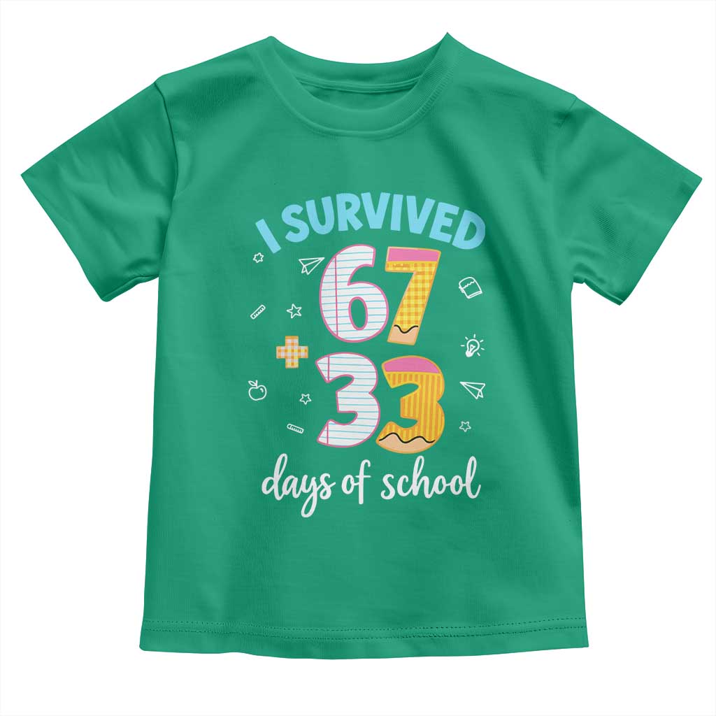 100 Days Of School 67 Funny Six Seven Meme Toddler T Shirt