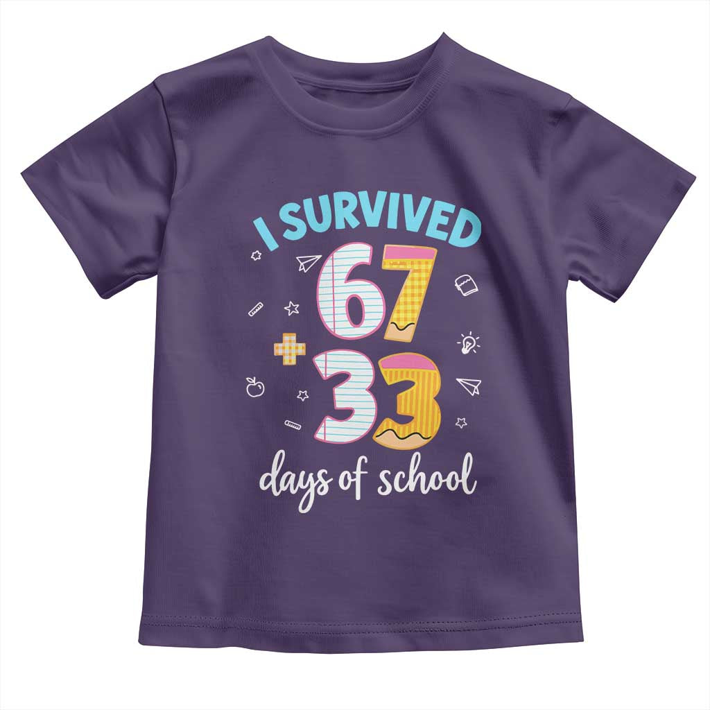 100 Days Of School 67 Funny Six Seven Meme Toddler T Shirt