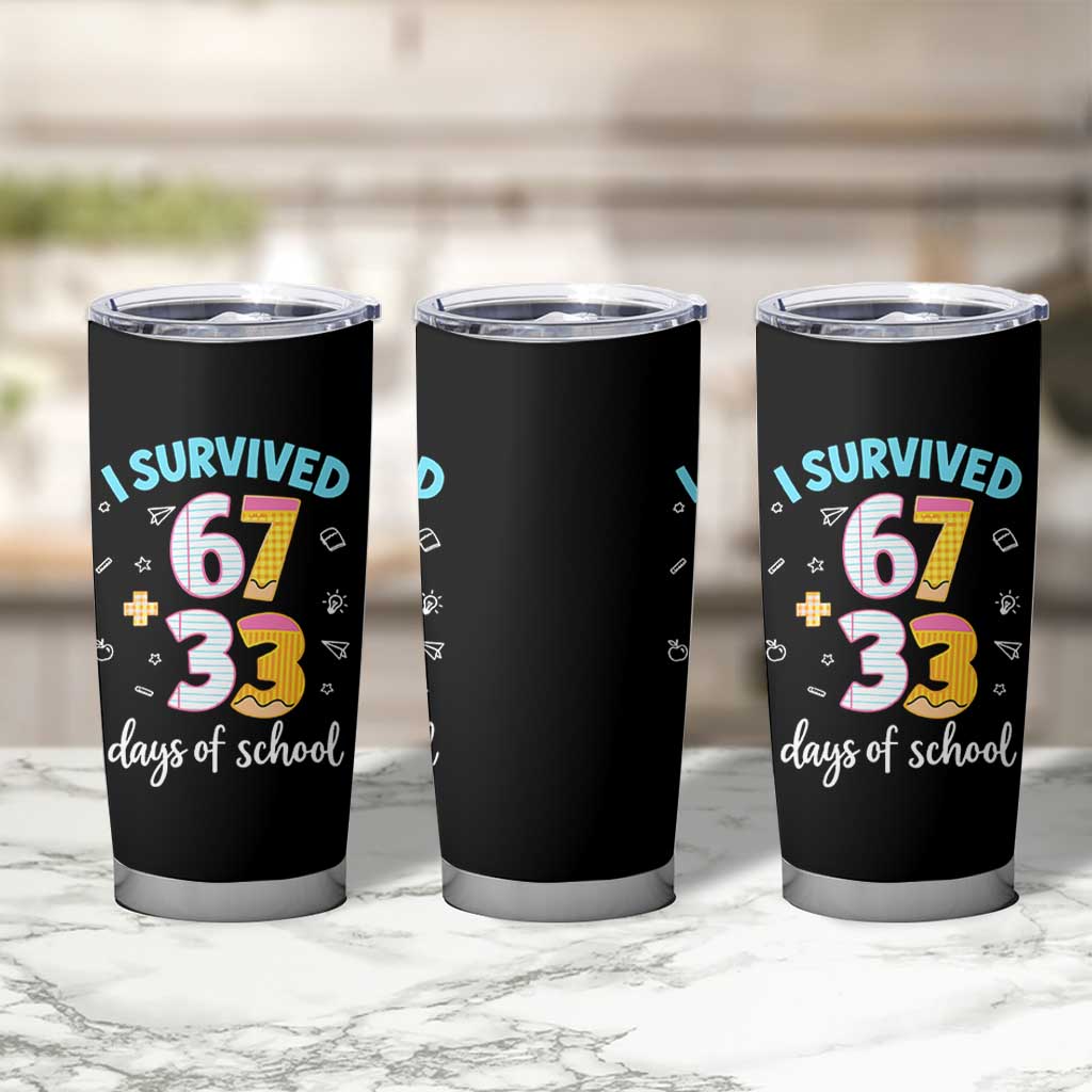 100 Days Of School 67 Funny Six Seven Meme Tumbler Cup