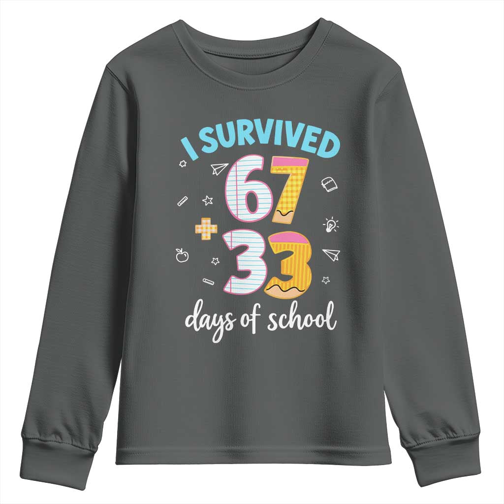 100 Days Of School 67 Funny Six Seven Meme Youth Sweatshirt
