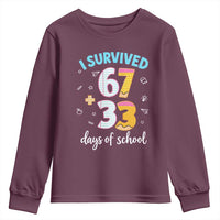 100 Days Of School 67 Funny Six Seven Meme Youth Sweatshirt