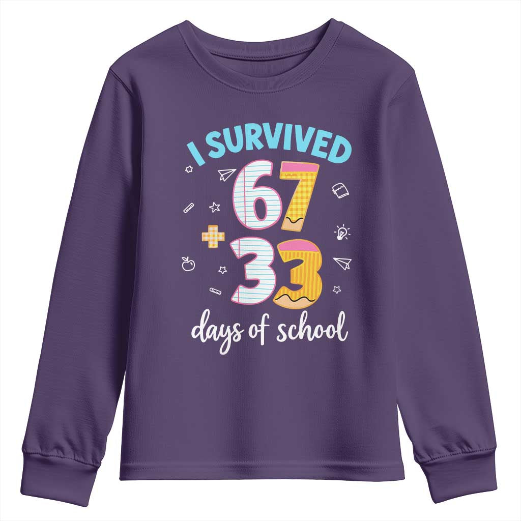 100 Days Of School 67 Funny Six Seven Meme Youth Sweatshirt