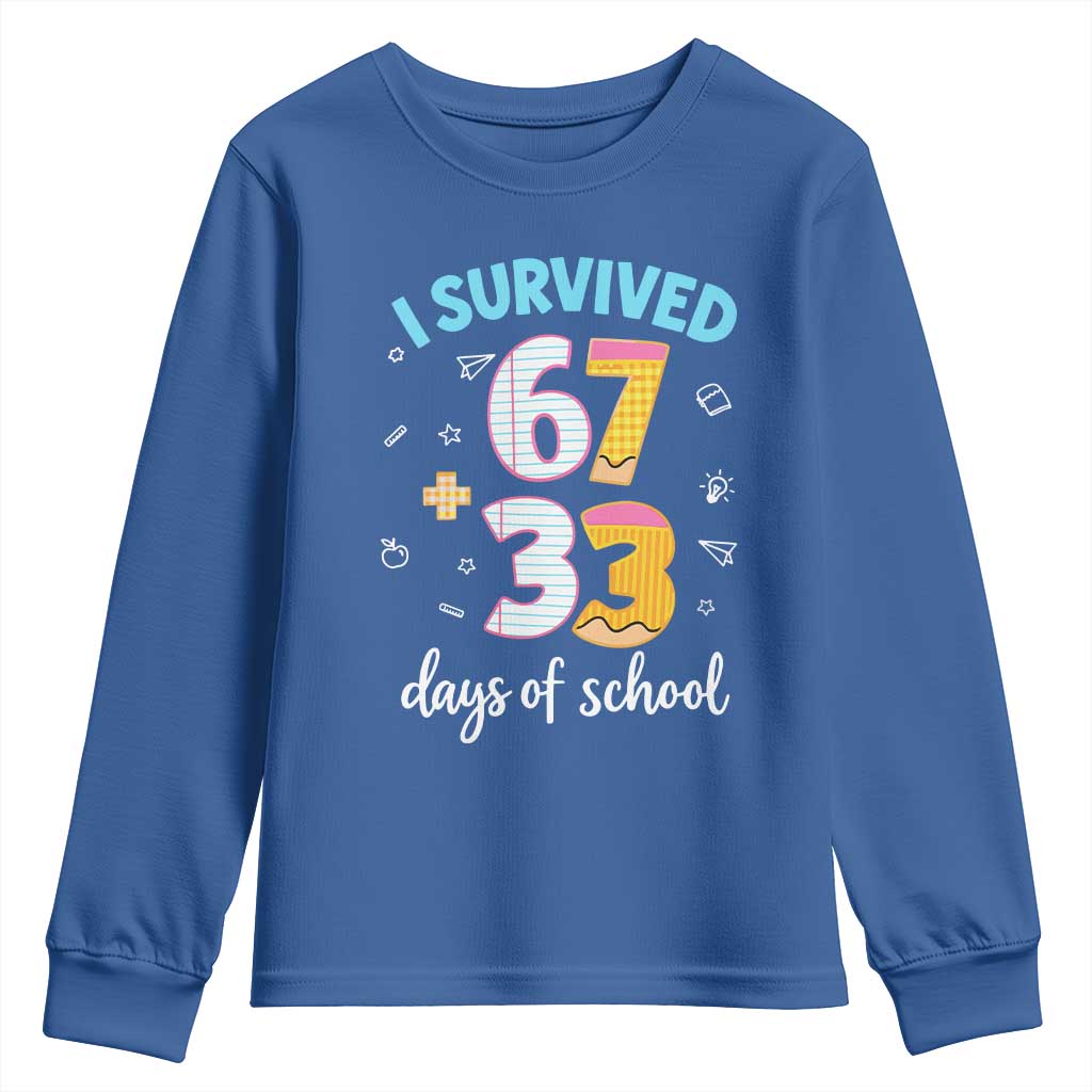 100 Days Of School 67 Funny Six Seven Meme Youth Sweatshirt