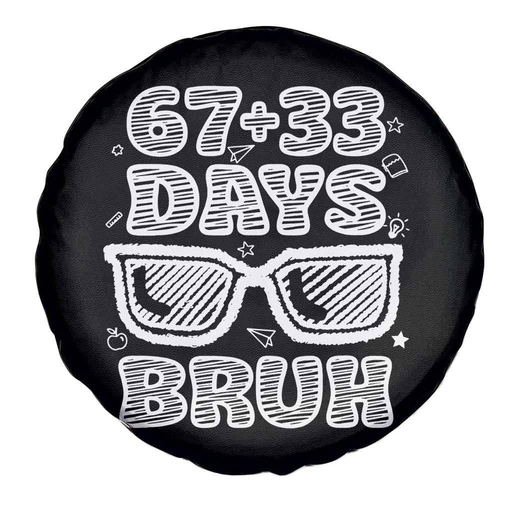Bruh 100 Days Of School 67 Spare Tire Cover Funny Six Seven Meme Sunglasses