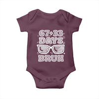 Bruh 100 Days Of School 67 Baby Onesie Funny Six Seven Meme Sunglasses