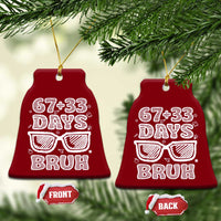 Bruh 100 Days Of School 67 Ceramic Ornament Funny Six Seven Meme Sunglasses
