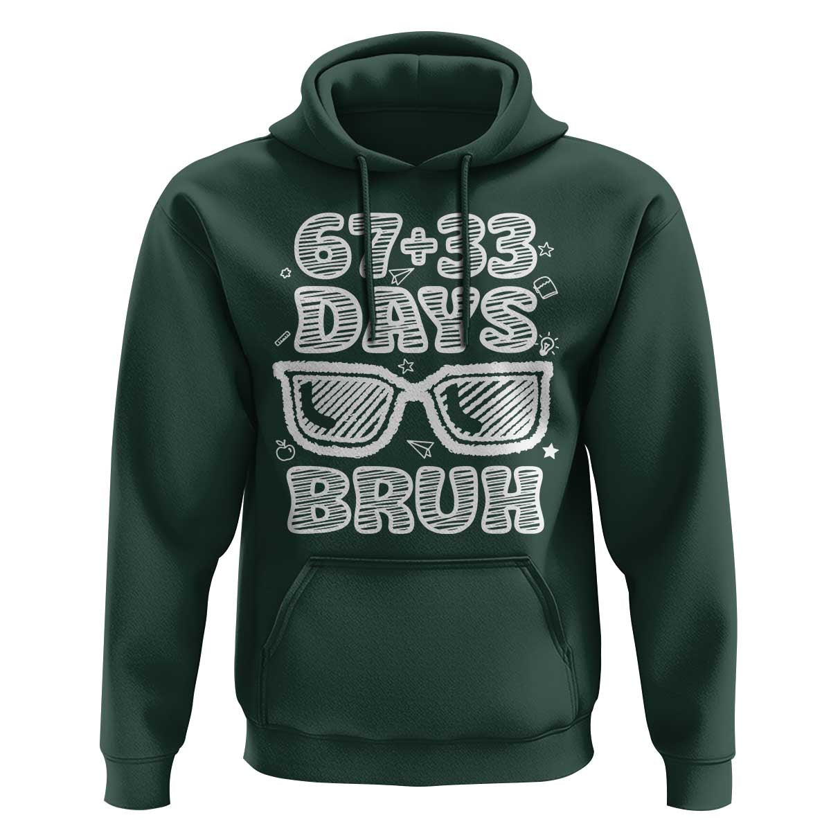 Bruh 100 Days Of School 67 Hoodie Funny Six Seven Meme Sunglasses