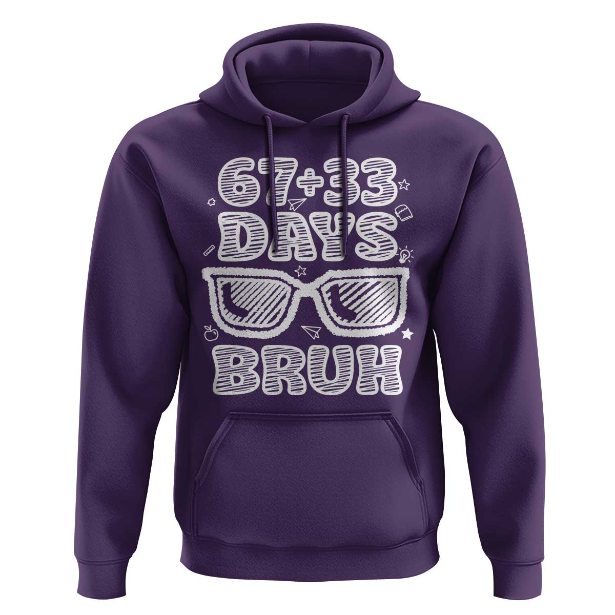Bruh 100 Days Of School 67 Hoodie Funny Six Seven Meme Sunglasses