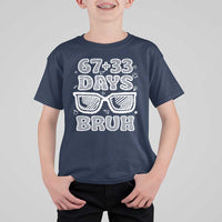 Bruh 100 Days Of School 67 T Shirt For Kid Funny Six Seven Meme Sunglasses