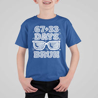 Bruh 100 Days Of School 67 T Shirt For Kid Funny Six Seven Meme Sunglasses