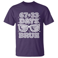 Bruh 100 Days Of School 67 T Shirt Funny Six Seven Meme Sunglasses