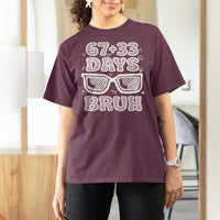 Bruh 100 Days Of School 67 T Shirt For Women Funny Six Seven Meme Sunglasses