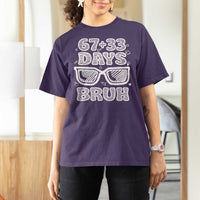 Bruh 100 Days Of School 67 T Shirt For Women Funny Six Seven Meme Sunglasses