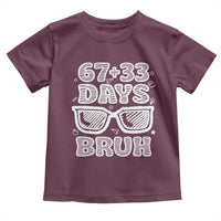 Bruh 100 Days Of School 67 Toddler T Shirt Funny Six Seven Meme Sunglasses