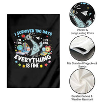 I Survived 100 Days Of School Garden Flag Funny Pigeon 100th Day Teacher