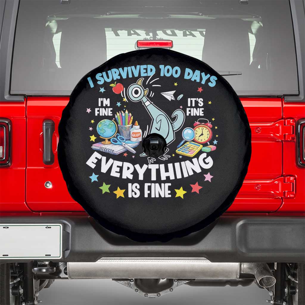 I Survived 100 Days Of School Spare Tire Cover Funny Pigeon 100th Day Teacher