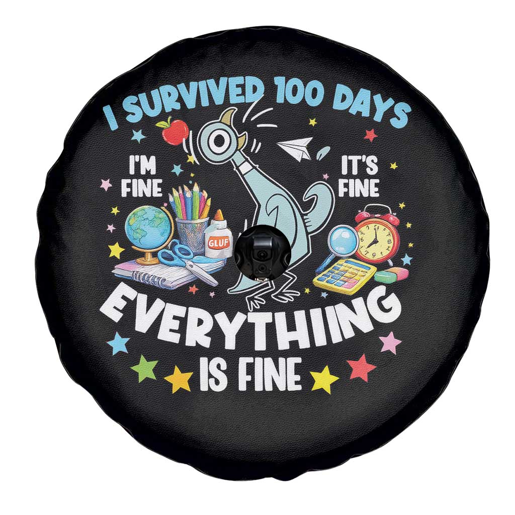 I Survived 100 Days Of School Spare Tire Cover Funny Pigeon 100th Day Teacher