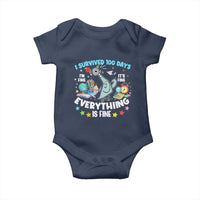 I Survived 100 Days Of School Baby Onesie Funny Pigeon 100th Day Teacher