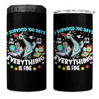 I Survived 100 Days Of School 4 in 1 Can Cooler Tumbler Funny Pigeon 100th Day Teacher